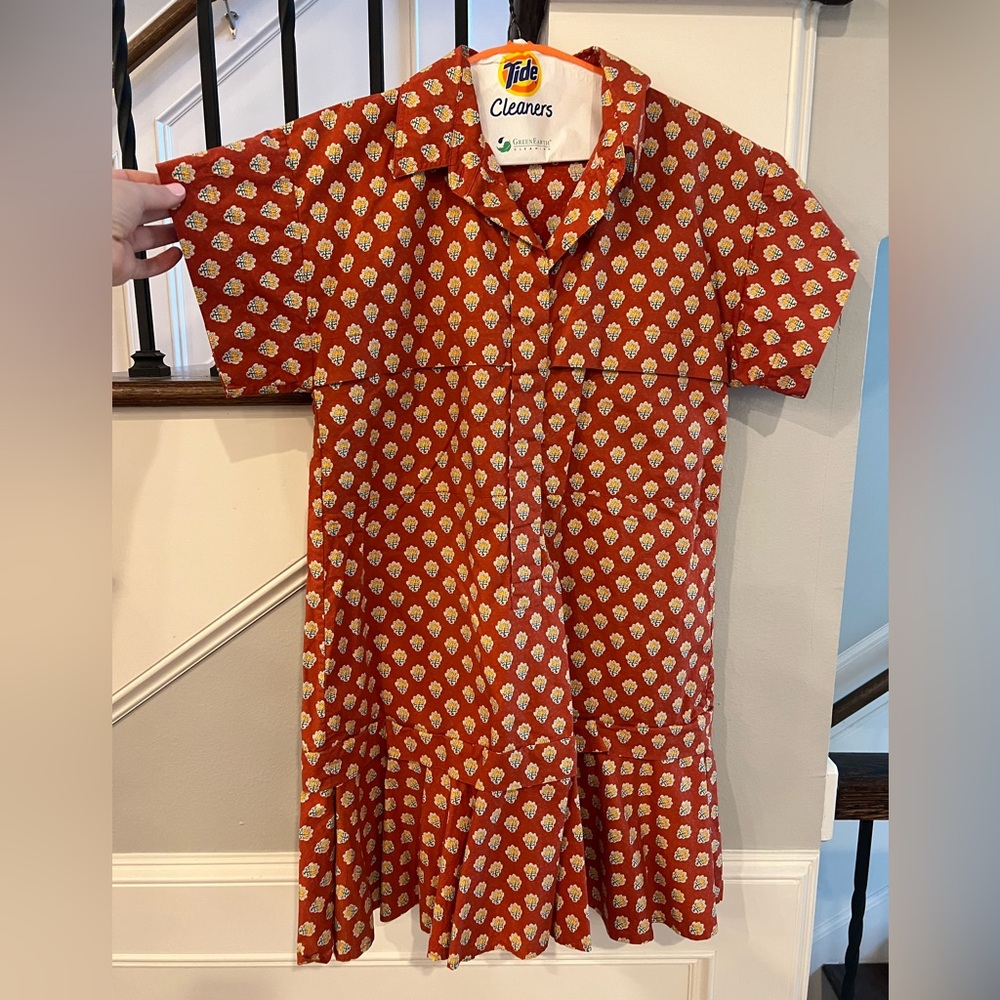Vintage Red Patterned Dress